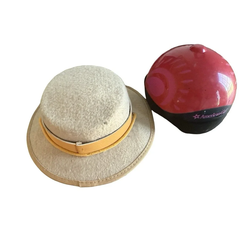 AMERICAN GIRL‎ SAIGE~SAIGE'S COWGIRL PARADE HAT & RED HELMET~SAGE